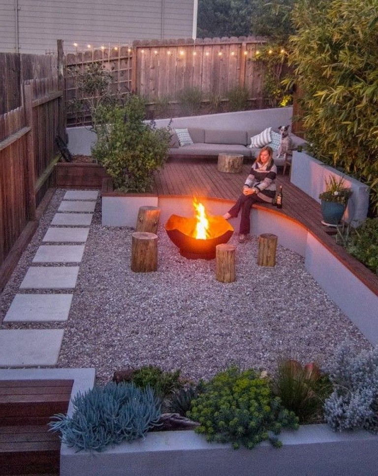 26+ Awesome DIY Fire Pit Plans Ideas With Lighting in Frontyard