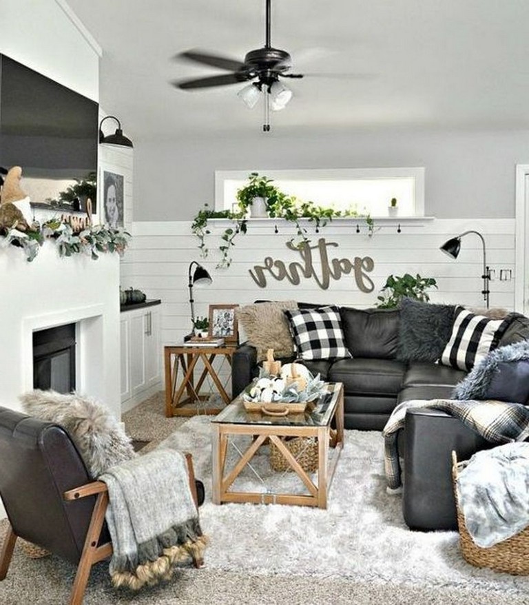 37+ Comfy Elegant Farmhouse Living Room Decoration Ideas To Manage Your ...