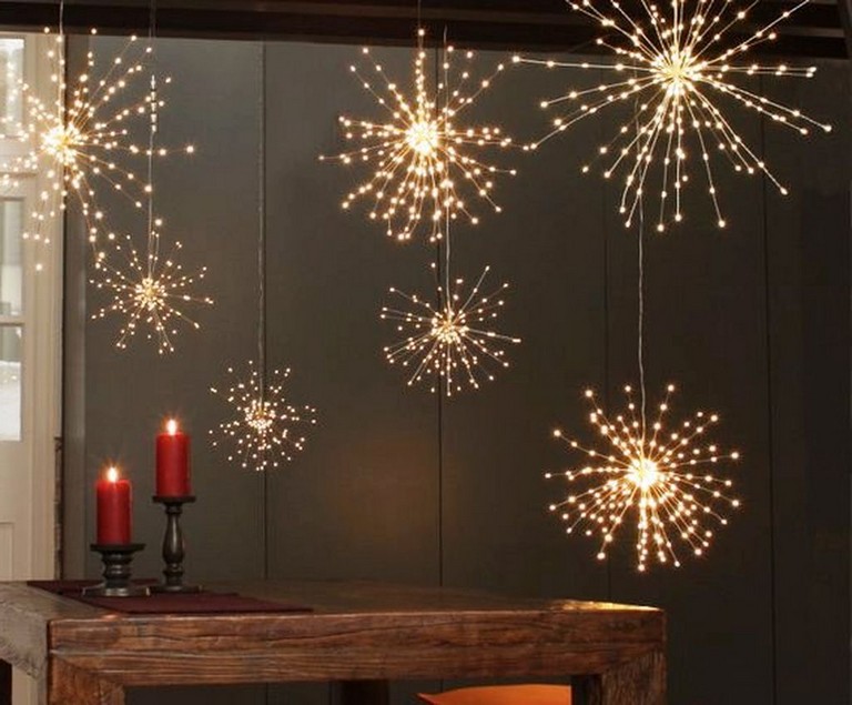 string lights in living room ideas